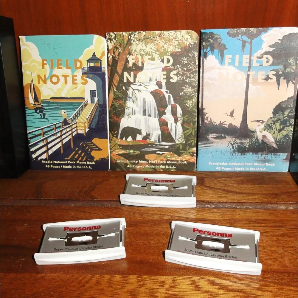 Vintage Lot of Three Personna Super Platinum Chrome Blades double edge 15 Total